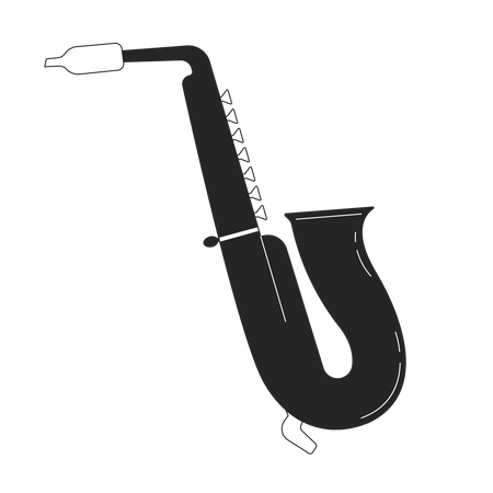 Instrumento musical saxofone  Ilustração