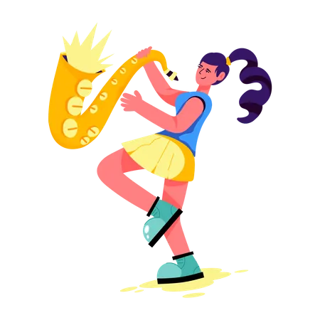 Saxofonista  Ilustração