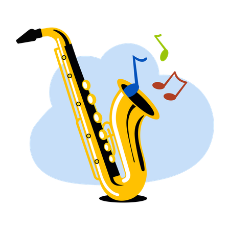 Saxophone Music  Illustration