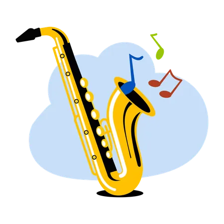 Saxophone Music  Illustration