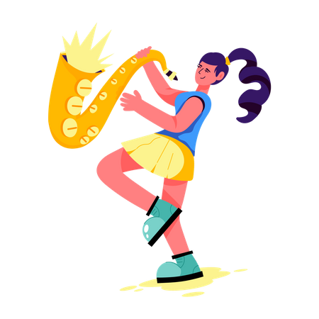 Saxophoniste  Illustration