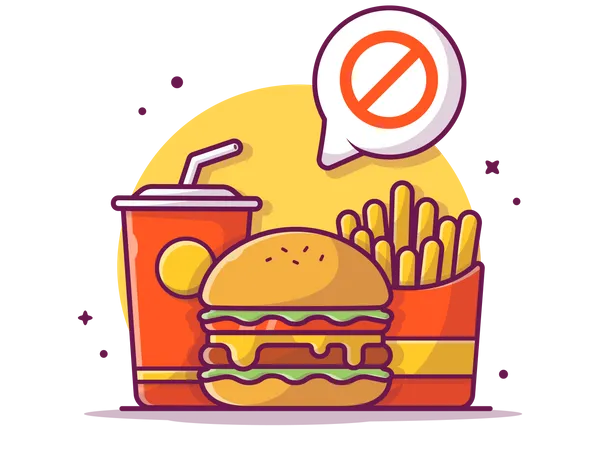 Say no to junk food Illustration