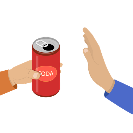 Say No To Soda Drink  Illustration