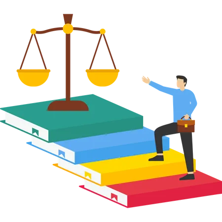 Concept Of Law And Justice Scales Of Justice Article Books And Laws Supreme Court Modern Flat Cartoon Style Vector Illustration Illustration