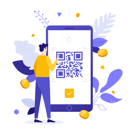 Scan barcode  Illustration