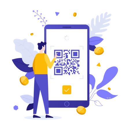 Scan barcode  Illustration