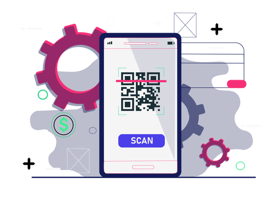 Analyse de code QR  Illustration