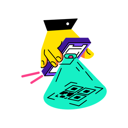 Analyse de code Qr  Illustration