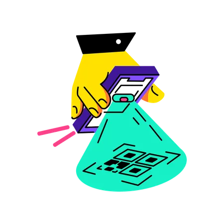 Analyse de code Qr  Illustration