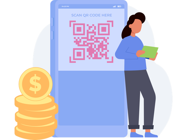 Scanner le code QR  Illustration