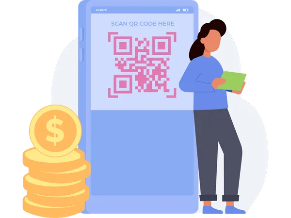 Scanner le code QR  Illustration