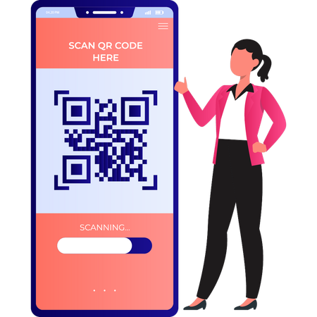 Scan qr code for payment  Illustration