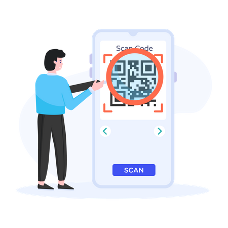 Scan Qr Code  Illustration