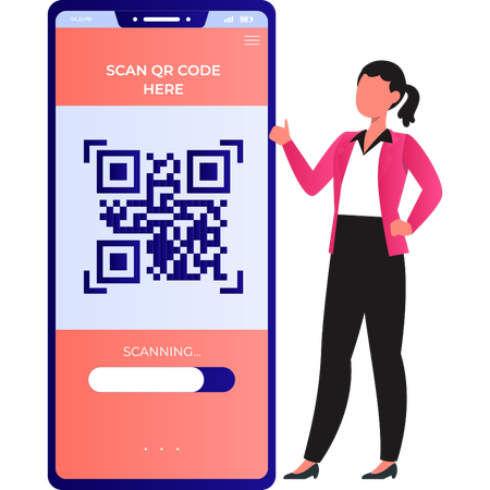 Scannez le code QR pour le paiement  Illustration