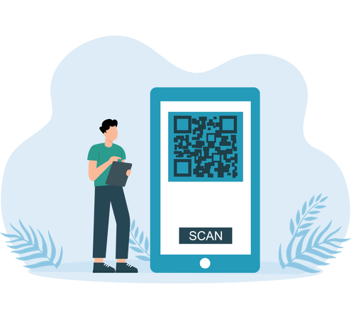 Scan QR  Illustration