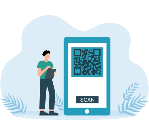 Scan QR  Illustration