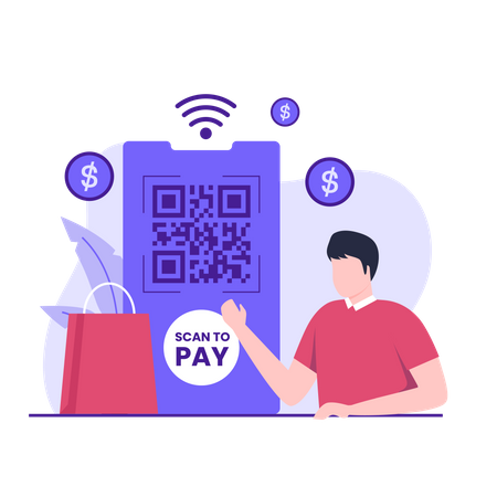 Scan To Pay  Illustration