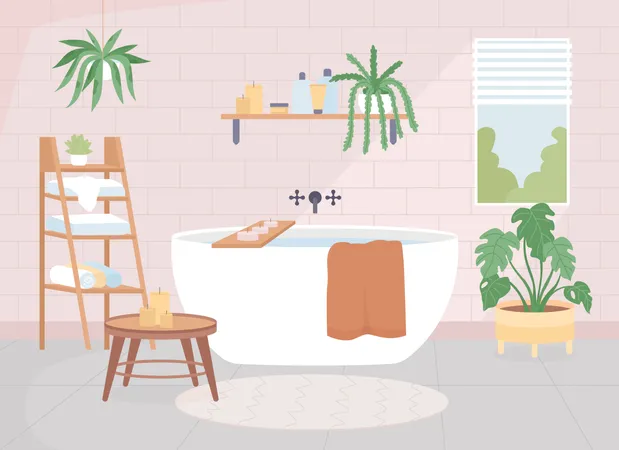 Scandinavian bathroom  Illustration