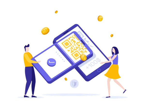 QR-Code scannen  Illustration