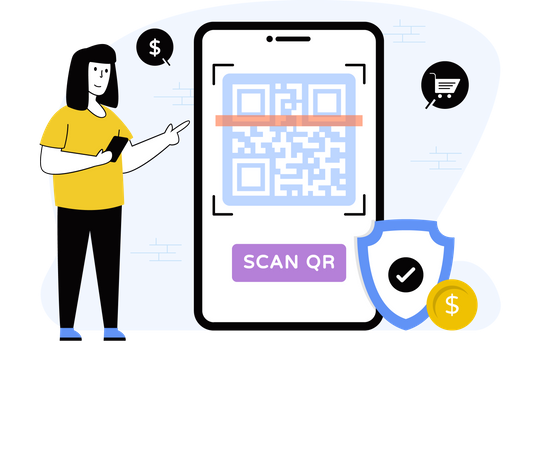 QR-Code scannen  Illustration