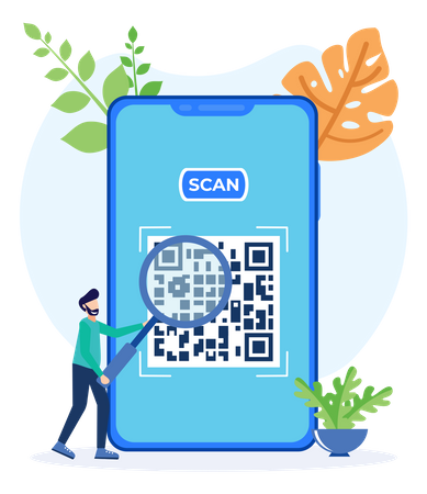 QR-Code scannen  Illustration