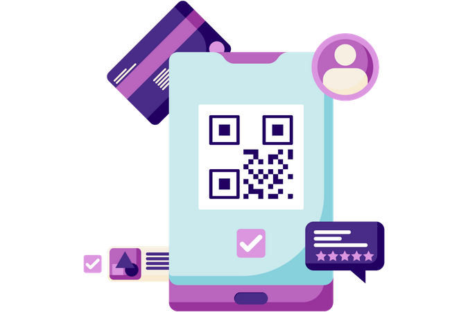 Scanner de codes à barres qr  Illustration