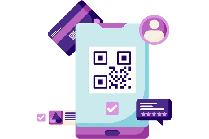 Scanner de codes à barres qr  Illustration