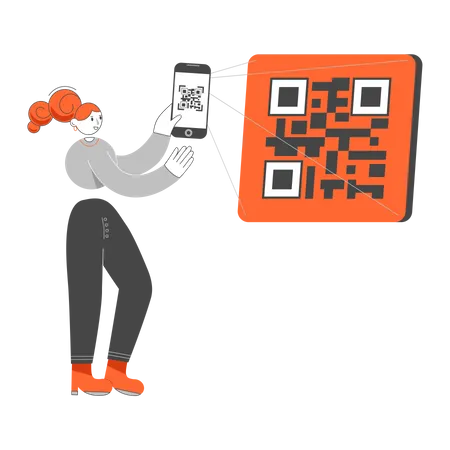 Scanner de codes QR  Illustration