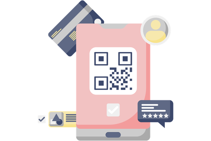 Scanner de código de barras qr  Ilustração