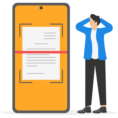 Scanner de documents mobile  Illustration