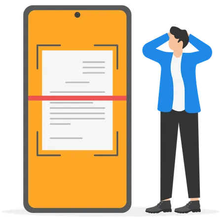 Scanner de documents mobile  Illustration