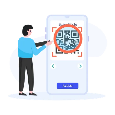 Scanner le code QR  Illustration