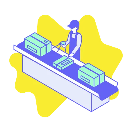Scanning delivery product  Illustration
