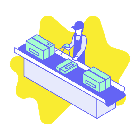 Scanning delivery product  Illustration