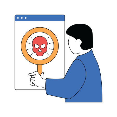 Scanning malware  Illustration