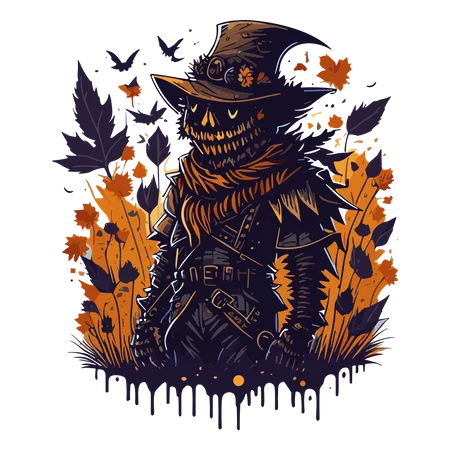 Scarecrow Clipart Is Used For Fall Themed Decorations Crafts Events And School Projects To Add A Festive Touch And Create A Charming Atmosphere Illustration