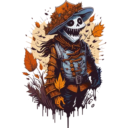 Scarecrow Clipart Is Used For Fall Themed Decorations Crafts Events And School Projects To Add A Festive Touch And Create A Charming Atmosphere Illustration