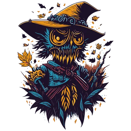 Scarecrow clipart  Illustration