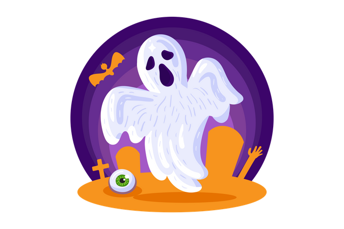 Scary ghost Illustration