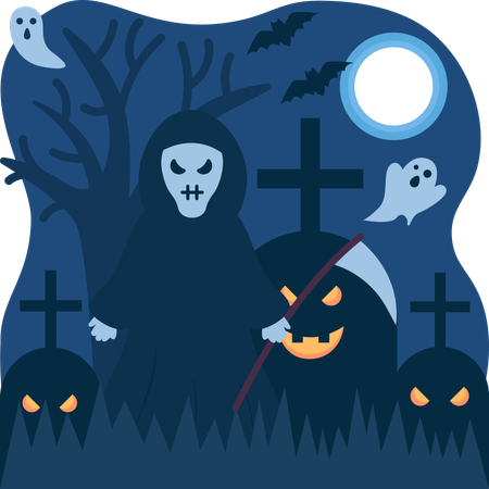 Scary Halloween  Illustration