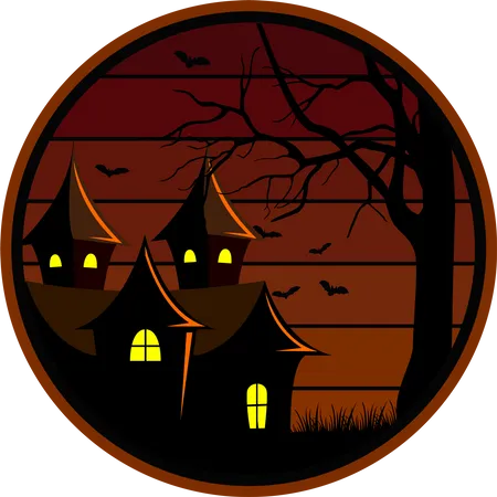Scary Halloween night  Illustration
