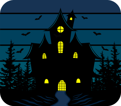 Scary Halloween night  Illustration