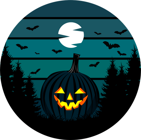 Scary Halloween Night  Illustration