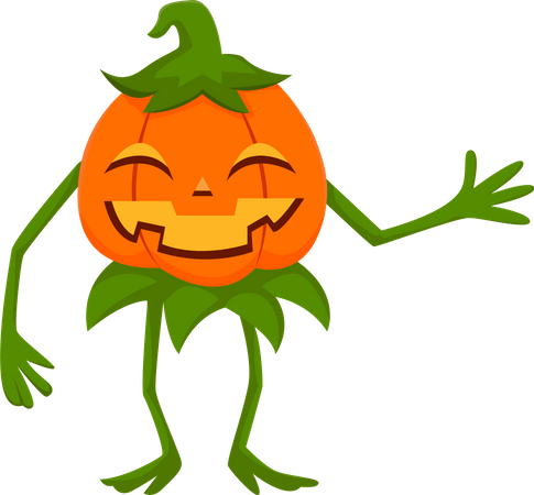 Scary Halloween Pumpkin  Illustration