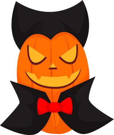 Scary Halloween Pumpkin  Illustration