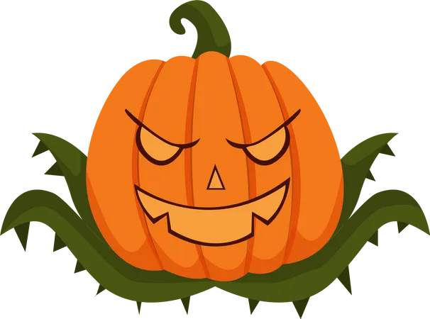 Scary Halloween Pumpkin  Illustration