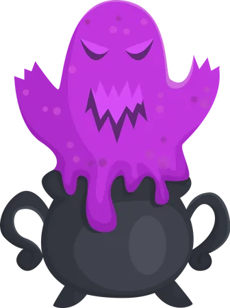 Scary Halloween Slime  Illustration