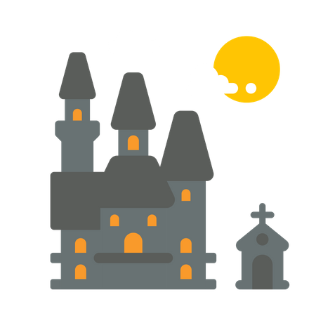 Scary house  Illustration