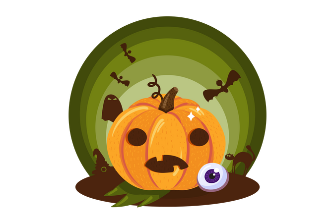Scary pumpkin Illustration