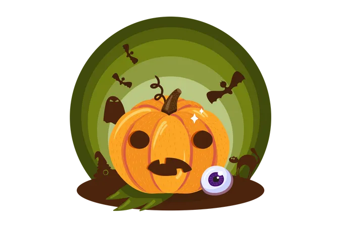 Scary pumpkin  Illustration